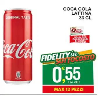 Gecop COCA COLA LATTINA 33 CL offerta