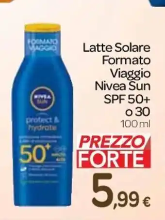 Carrefour Express Latte Solare Formato Viaggio Nivea Sun SPF 50+ o 30 100 ml offerta
