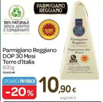 Carrefour Express Parmigiano Reggiano DOP 30 Mesi Terre d'Italia 500g offerta