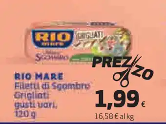 Coop Rio Mare Filetti di Sgombro Grigliati 120g offerta