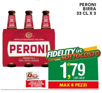 Gecop PERONI BIRRA 33 CL X 3 offerta