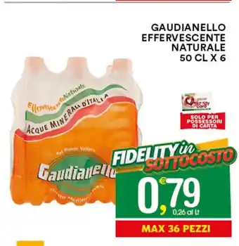 Gecop GAUDIANELLO EFFERVESCENTE NATURALE 50 CL X 6 offerta