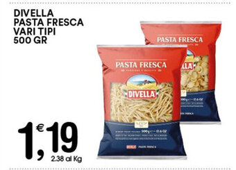 Gecop DIVELLA PASTA FRESCA VARI TIPI 500 GR offerta