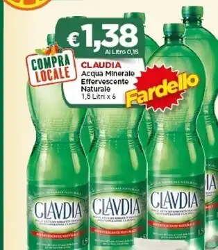 Crai Claudia acqua minerale effervescente naturale offerta