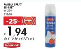 Bennet Bennet - panna spray offerta