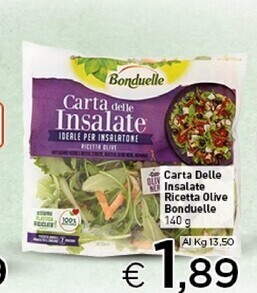 Crai Bonduelle carta delle insalate ricetta olive offerta