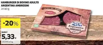 Coop Ambrosini hamburger di bovino adulto argentina offerta