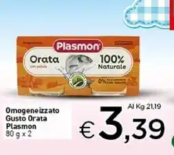 Crai Plasmon omogeneizzato gusto orata offerta