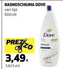 Coop Dove bagnoschiuma offerta