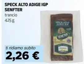 Coop Senfter speck alto adige igp offerta