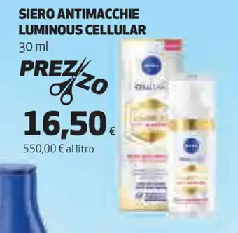 Coop Nivea Siero Antimacchie Luminous Cellular 30ml offerta