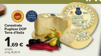 Carrefour Market Canestrato Pugliese DOP Terre d'Italia offerta