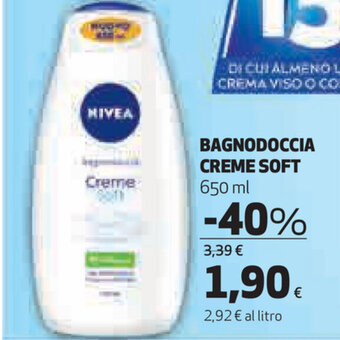 Coop Nivea Creme Soft Magnodoccia 650ml offerta