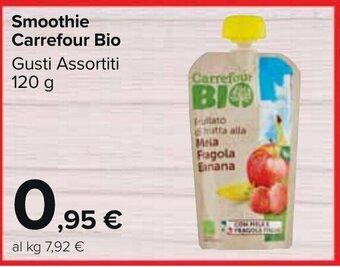 Carrefour Market Smoothie Carrefour Bio Gusti Assortiti 120 g offerta