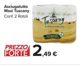 Carrefour Market Asciugatutto Maxi Tuscany Conf. 2 Rotoli offerta