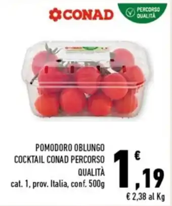 Conad Margherita POMODORO OBLUNGO COCKTAIL CONAD PERCORSO QUALITÀ 500g offerta