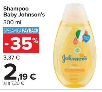 Carrefour Market Shampoo Baby Johnson's 300 ml offerta