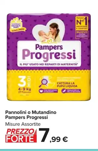 Pannolini o Mutandino Pampers Progressi Misure Assortite