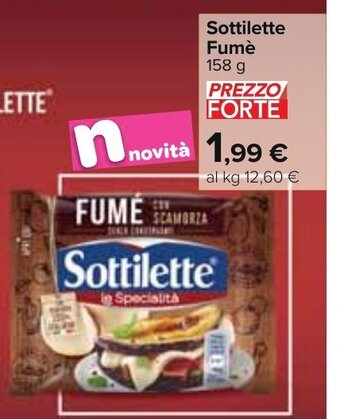 Carrefour Market Sottilette Fumè 158 g offerta
