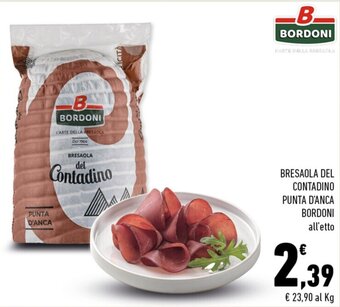 Conad Margherita BRESAOLA DEL CONTADINO PUNTA D'ANCA BORDONI offerta
