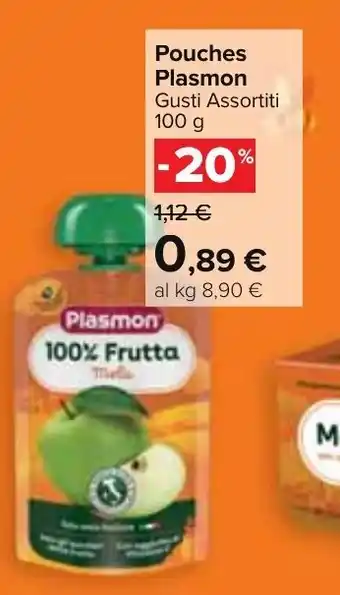 Carrefour Market Pouches Plasmon Gusti Assortiti 100 g offerta