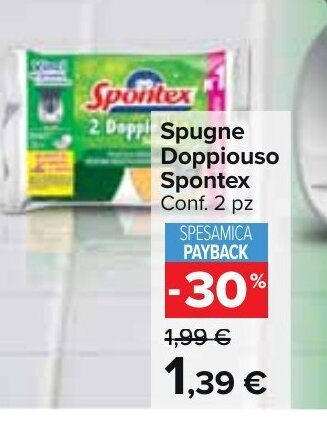 Spugne Doppiouso Spontex Conf. 2 pz