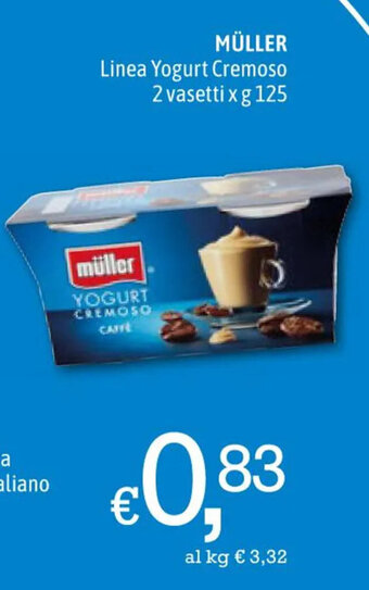 A&O MÜLLER Linea Yogurt Cremoso 2 vasetti x g 125 offerta