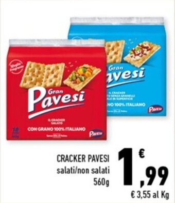 Conad Margherita CRACKER PAVESI salati/non salati 560g offerta