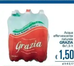 Unes Grazia acqua effervescente naturale 6x offerta