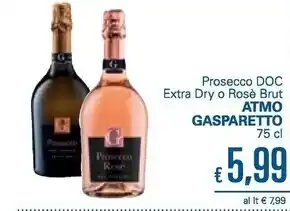 Gasparetto prosecco doc extra dry o rose brut