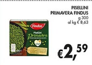 Coal Findus pisellini primavera offerta