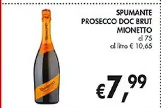 Coal Mionetto spumante prosecco doc brut offerta