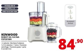 Comet Kenwood robot da cucina fdp301wh offerta