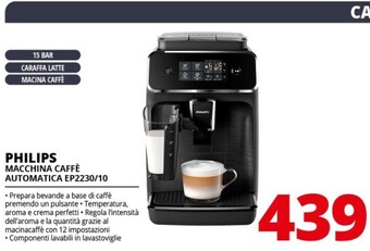 Comet Philips macchina caffè automatica ep2230/10 offerta