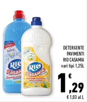 Conad Margherita DETERGENTE PAVIMENTI RIO CASAMIA vari tipi 1,25L offerta