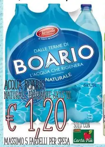 ACQUA BOARIO NATURALE FRIZZANTE 6X1,5 LT