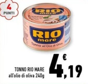 Conad Margherita TONNO RIO MARE all'olio di oliva 240g offerta