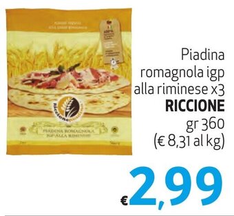 Piadina romagnola igp alla riminese x3 RICCIONE gr 360