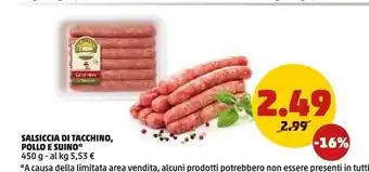 PENNY Sapor di cascina salsiccia di tacchino pollo e suino offerta