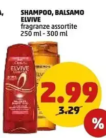PENNY L'oreal shampoo , balsamo elvive offerta
