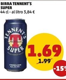 PENNY Tennent's birra super offerta