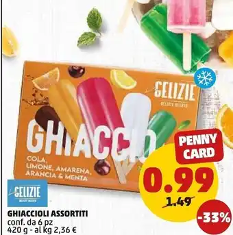 PENNY Ghiaccioli assortiti offerta