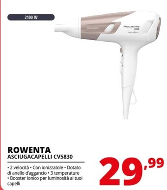 Comet Rowenta asciugacapelli cv5830 offerta