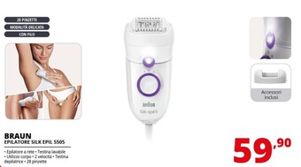 Comet Braun epilatore silk epil 5505 offerta
