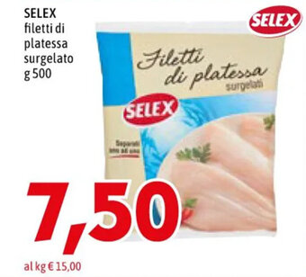MEGA SELEX filetti di platessa surgelato g 500 offerta