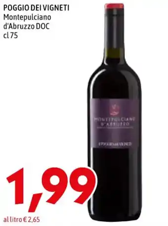 MEGA POGGIO DEI VIGNETI Montepulciano d'Abruzzo DOC cl 75 offerta