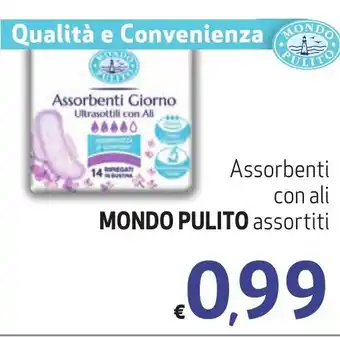 Spak Supermercati Assorbenti con ali MONDO PULITO assortiti offerta