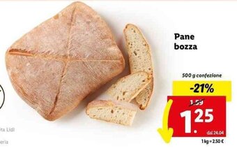 Lidl Pane bozza 500 g confezione offerta
