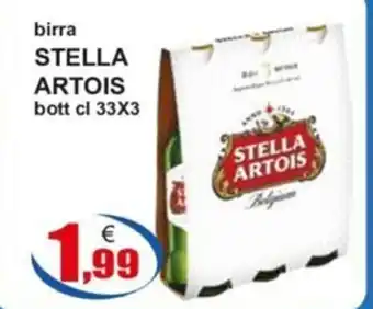 Iperstore Barletta birra STELLA ARTOIS bott cl 33X3 offerta