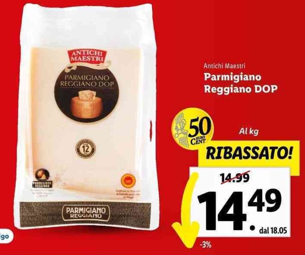 Antichi Maestri Parmigiano Reggiano DOP offerta di Lidl